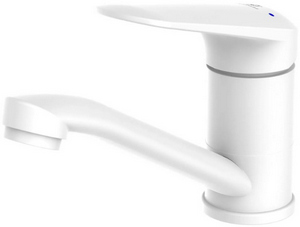 РАКОВИНА  Diadonna  D171-48W ø35, п/гайку, белый, пов. излив, (подводка 50см - 2 шт.) латунный